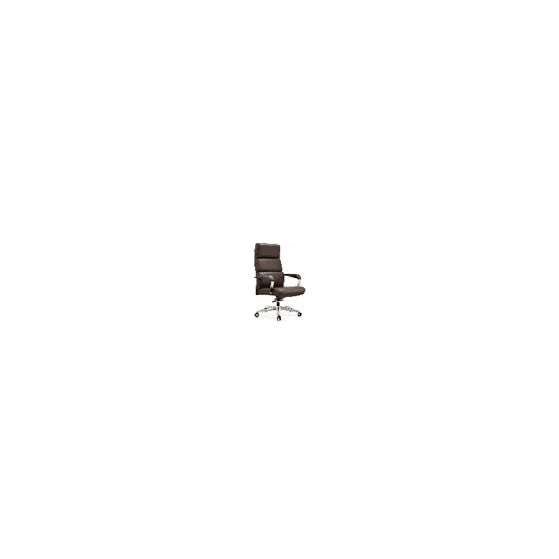 CADEIRA EXECUTIVA DIRETOR PREMIUM MARROM COM BASE CROMADA - Miniatura 2